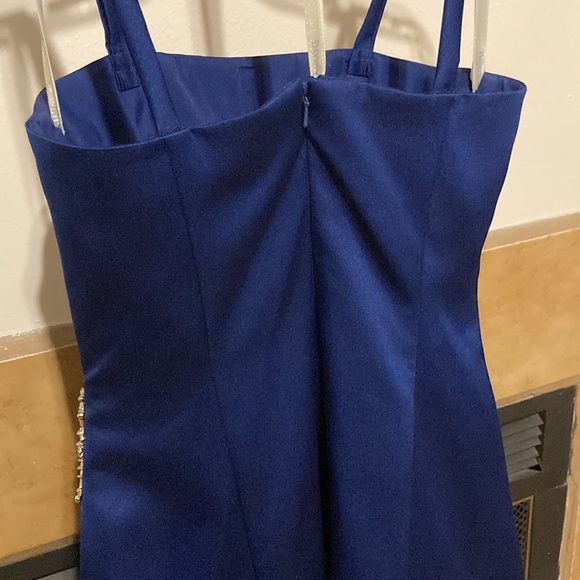 💜💜 David’s Bridal Bridesmaids Dress Navy Blue (size 6) - Picture 7 of 14